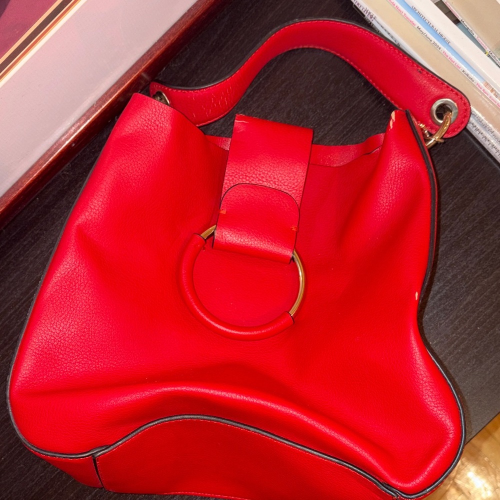 Red Leather Women's Bag